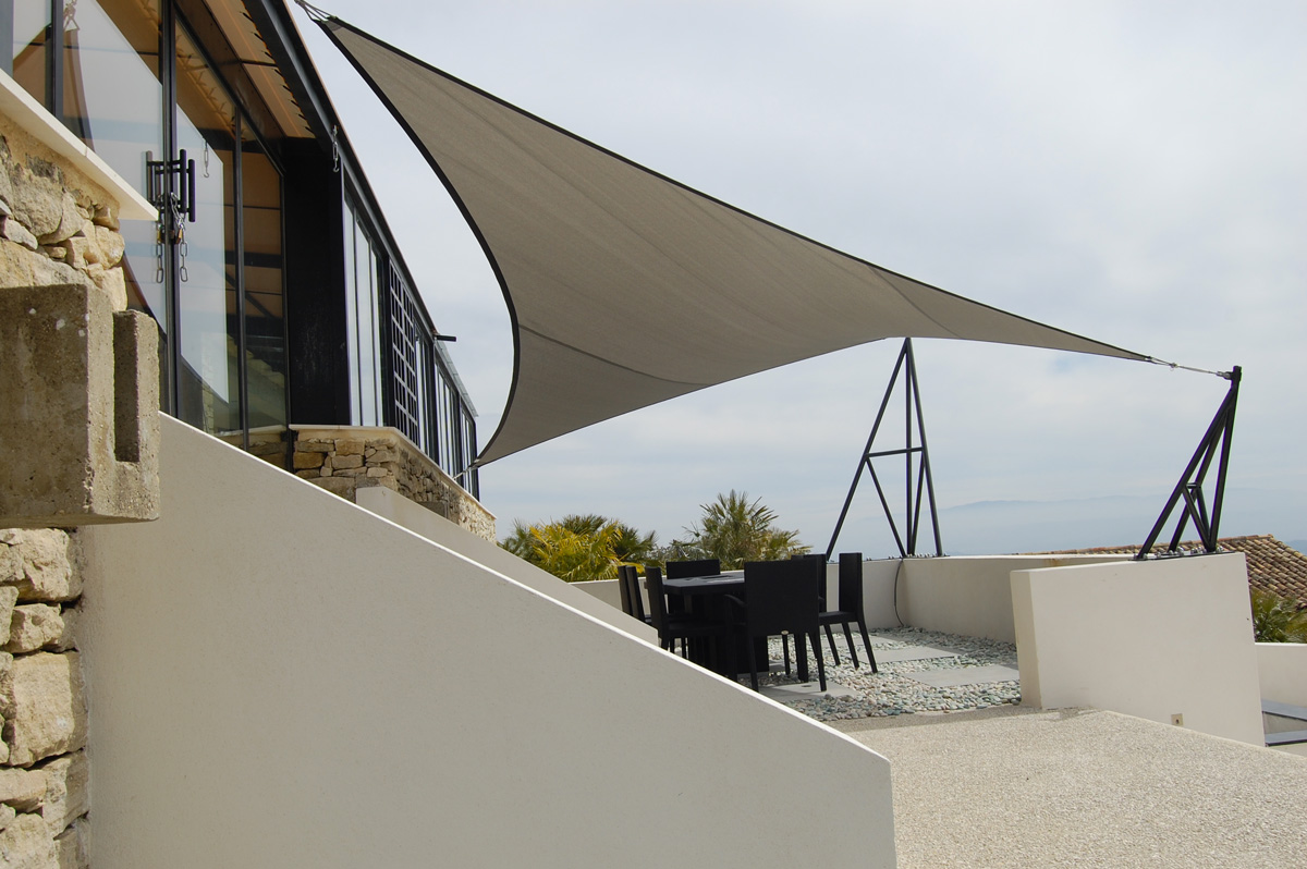 Surface ombragée: 49m2, Textile: HDPE, Lieu: France