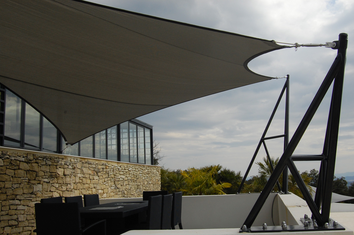 Surface ombragée: 49m2, Textile: HDPE, Lieu: France