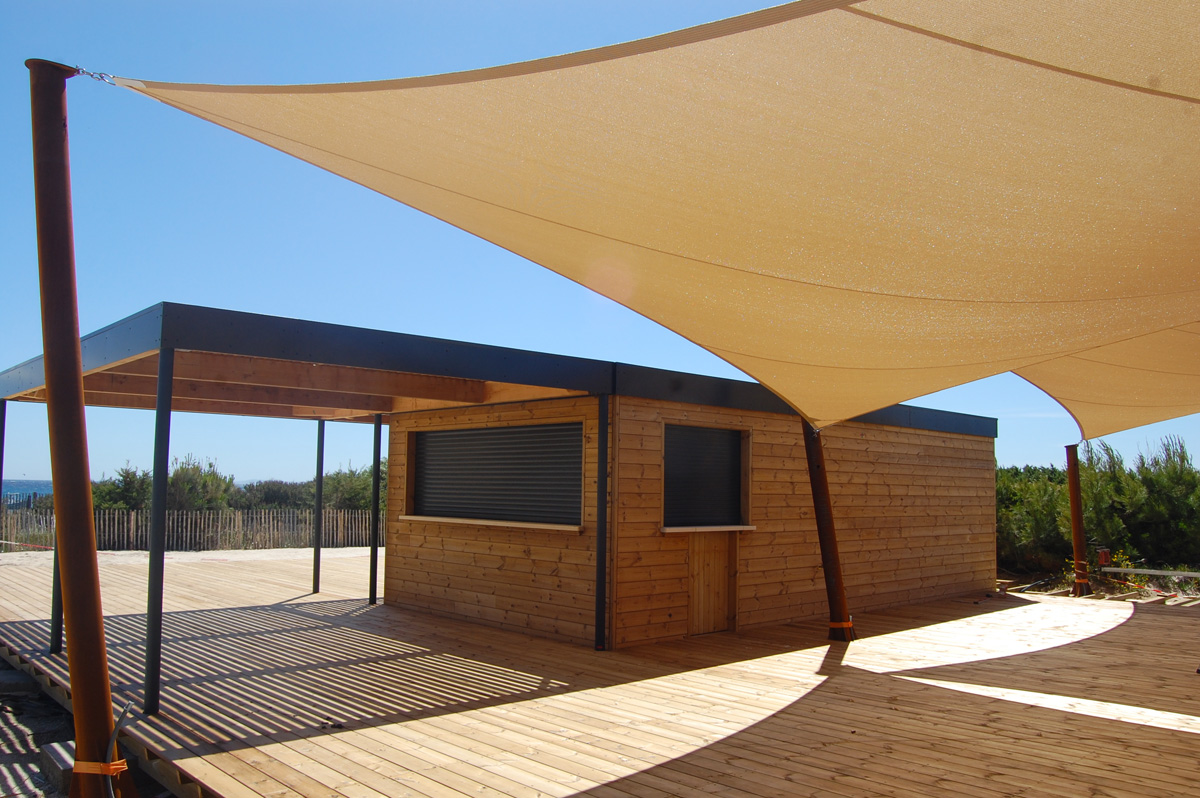 Surface ombragée: 49m2, Textile: HDPE, Lieu: France