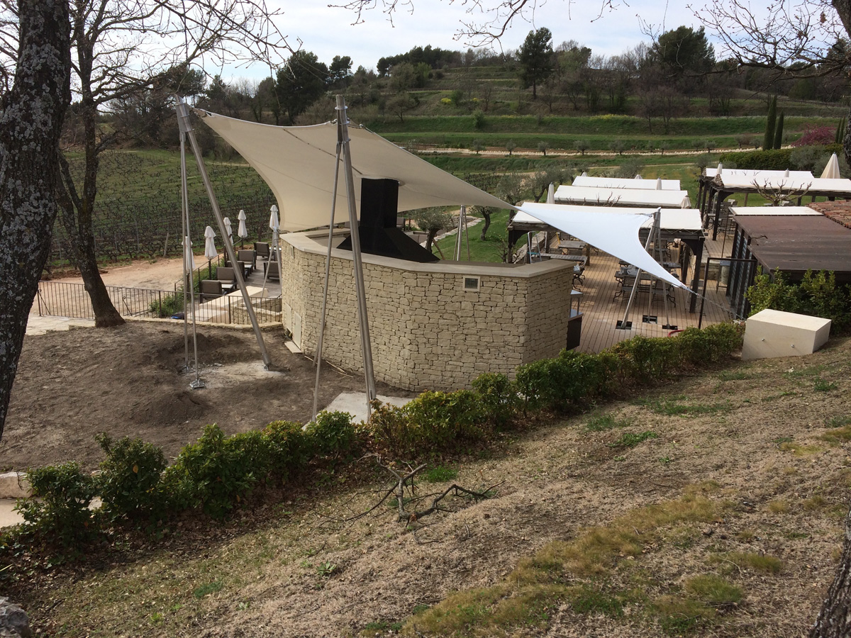 Surface ombragée: 59m2, Textile: STAM 6002, Lieu: Vaucluse