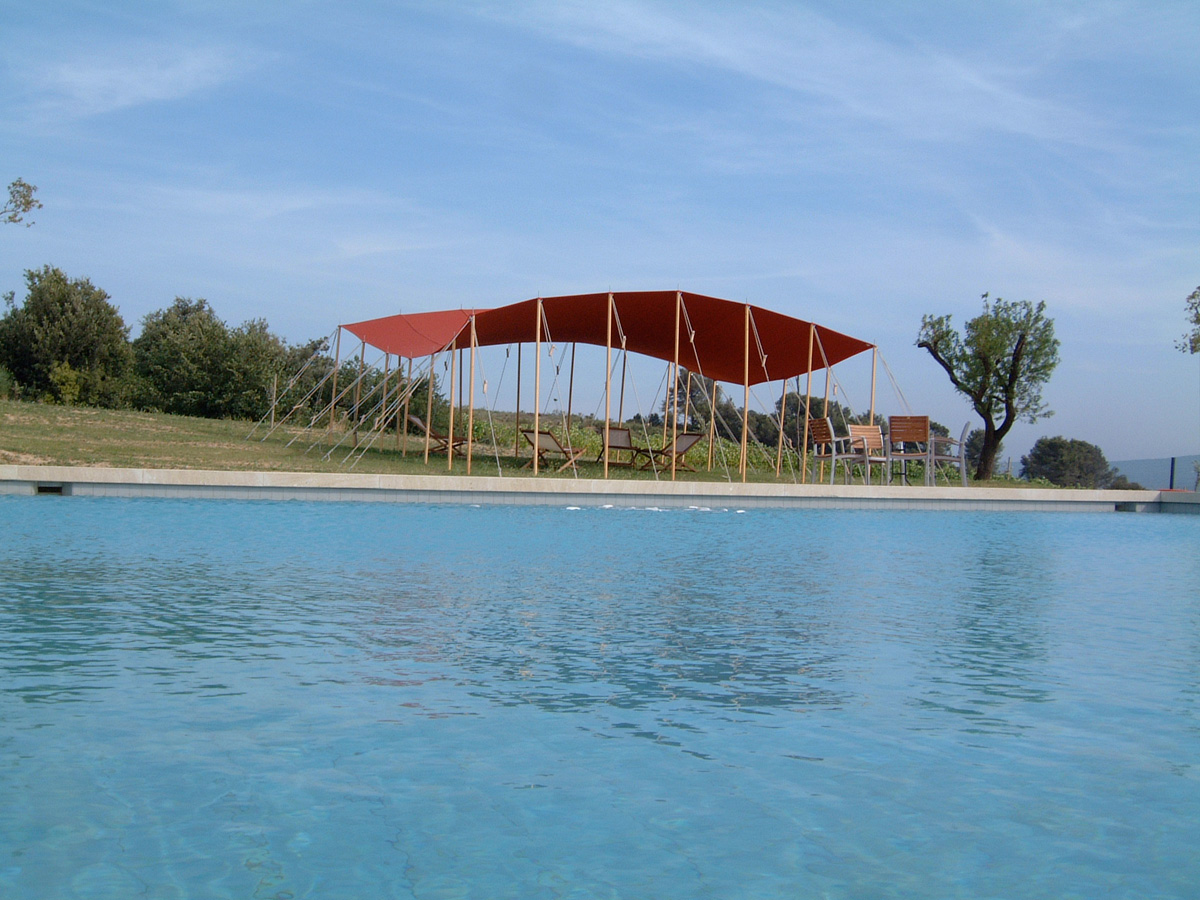 Surface ombragée: 7m x 7m, 49m2, Textile: Papillon Acrylique