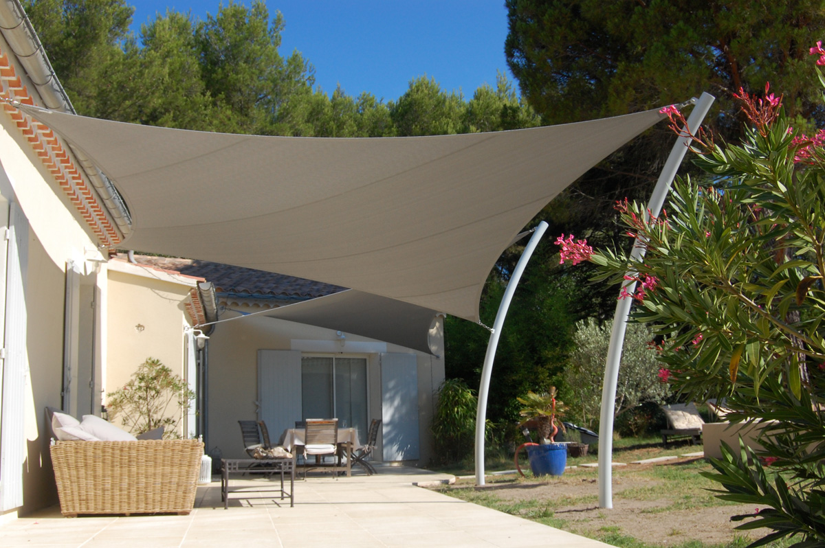 Surface ombragée: 33m2, Textile: HDPE, Lieu: France