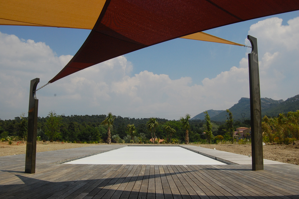 Surface ombragée: 52m2, Textile: HDPE, Lieu: France