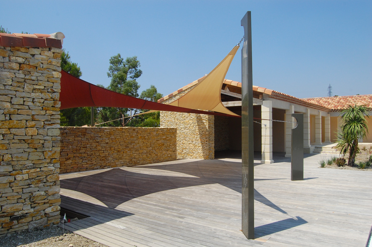 Surface ombragée: 52m2, Textile: HDPE, Lieu: France