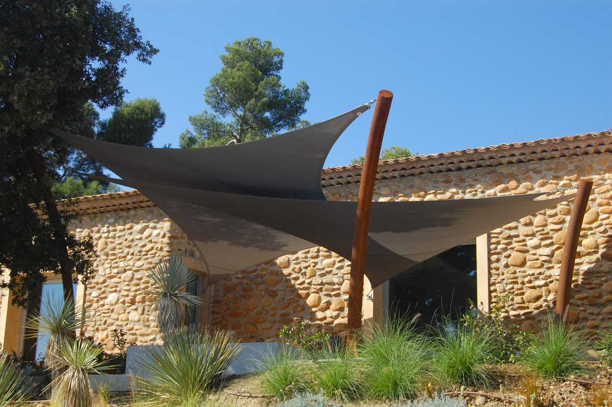 Surface ombragée: 41m2, Textile: HDPE, Lieu: France