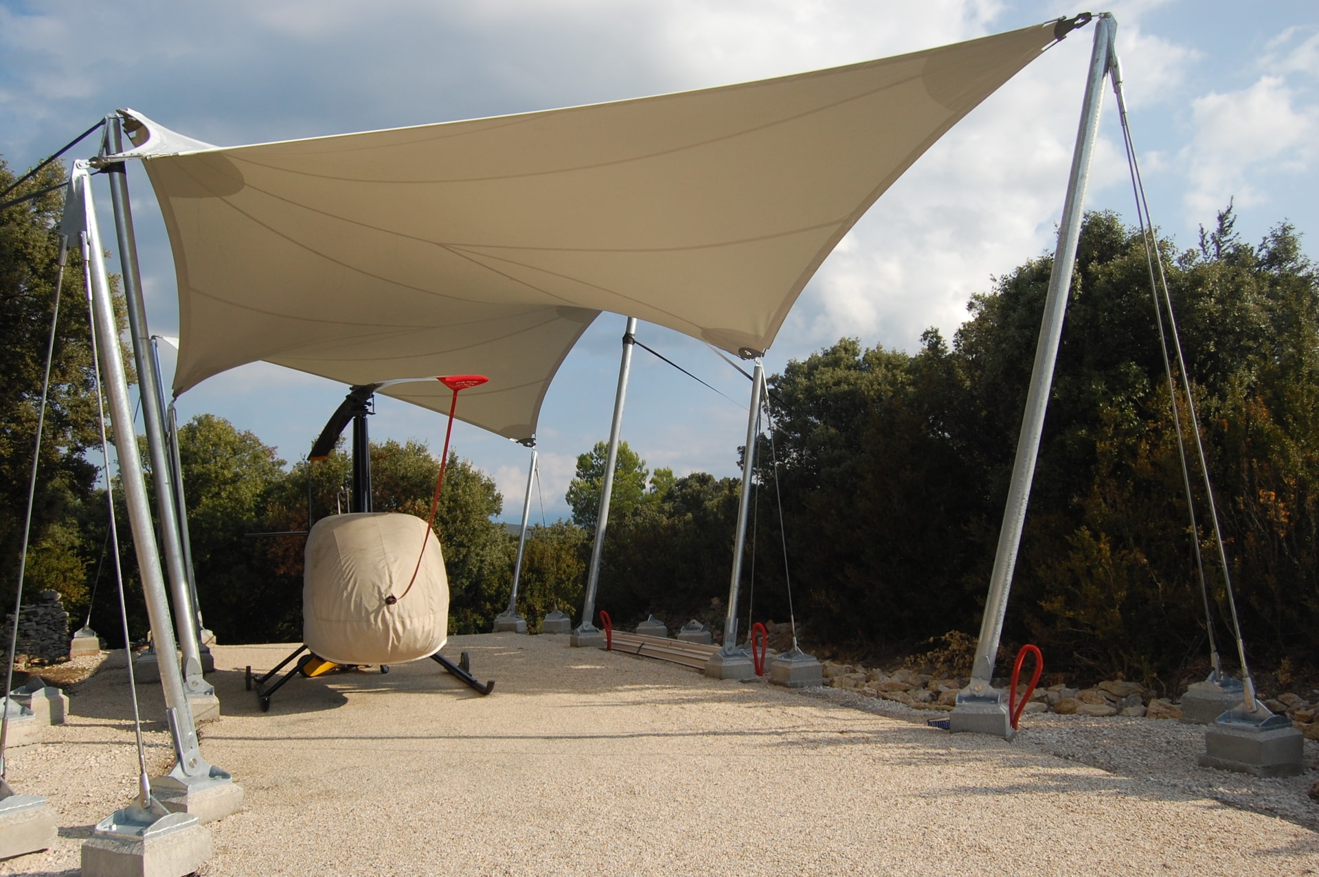 Surface ombragée: 120m2, Textile: STAM 6002, Lieu: Vaucluse